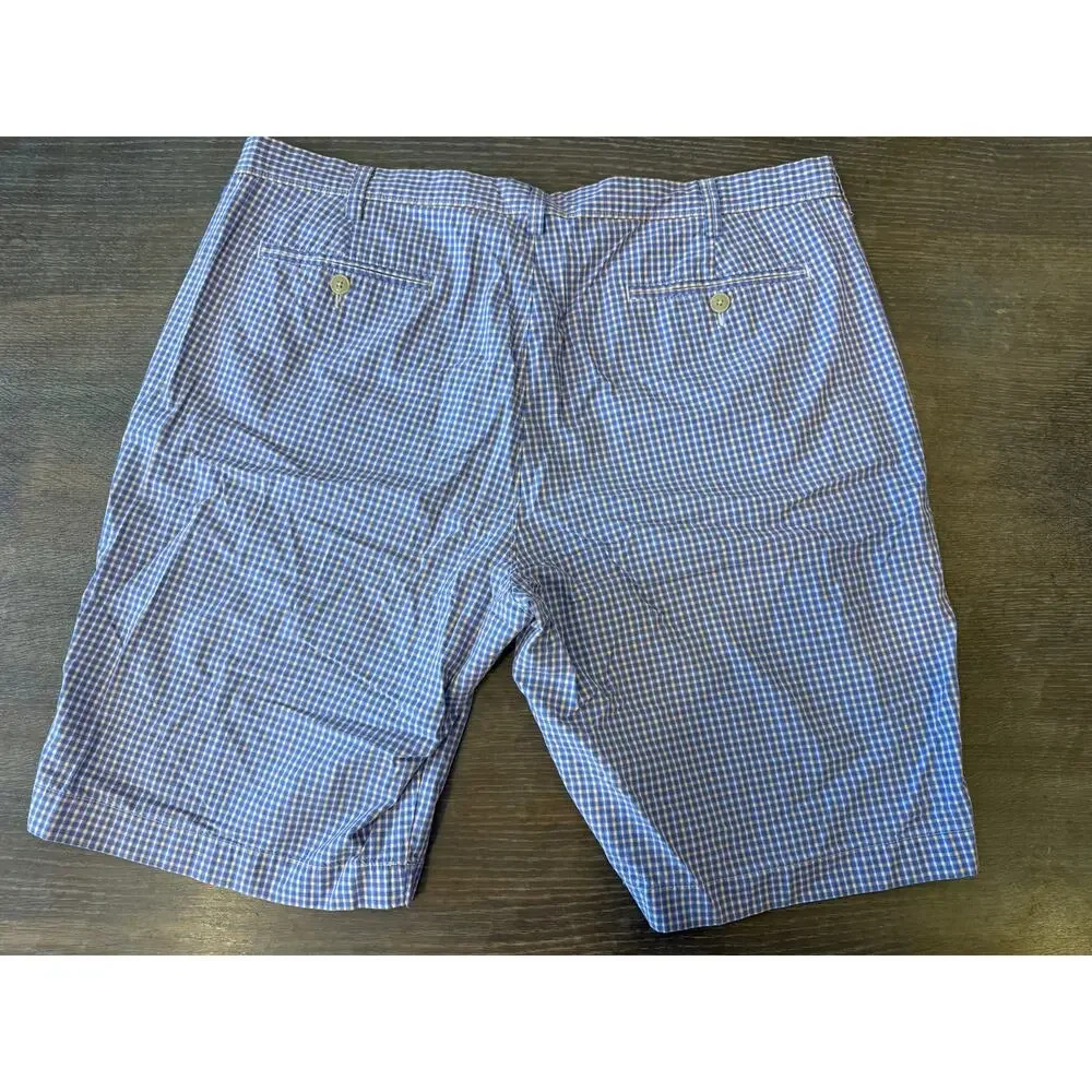 J. CREW Factory Check Chino  10.5 inch inseam Shorts Men 38 J Crew